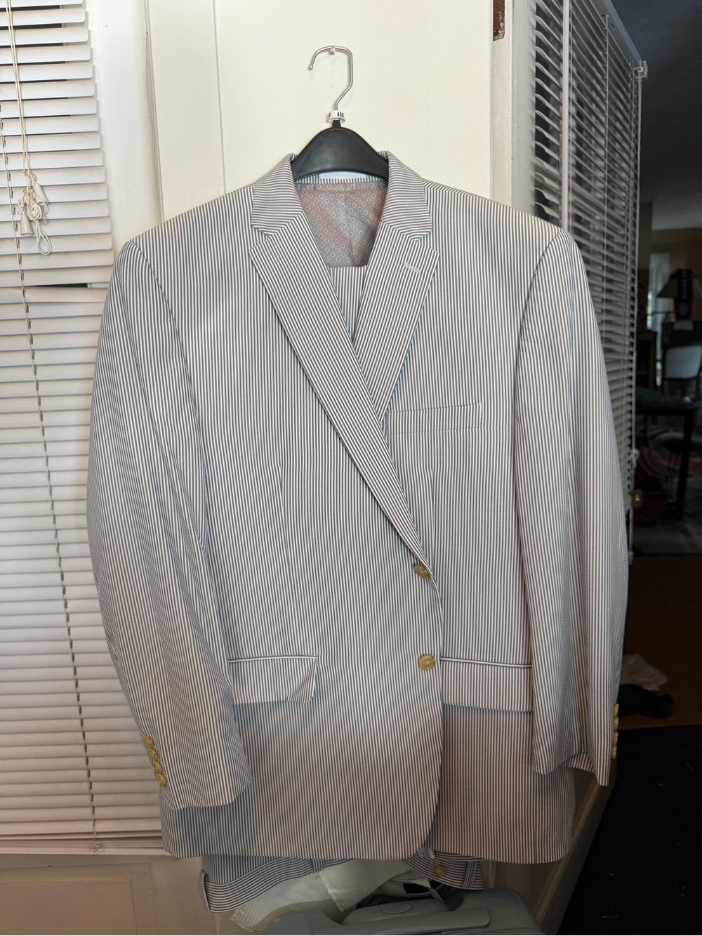 Polo Ralph Lauren Seersucker 3-Piece Suit – 48R / 44x32 / XXL